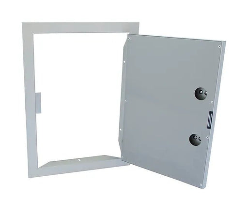 14x20 Kokomo Reversible Stainless Steel Access Door (Vertical) - The Pizza Oven Guru