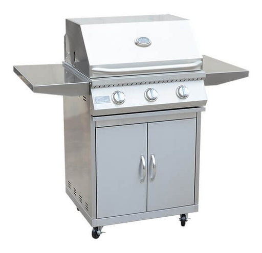 3 Burner 26 inch Cart Model BBQ Grill With Locking Casters - The Pizza Oven Guru