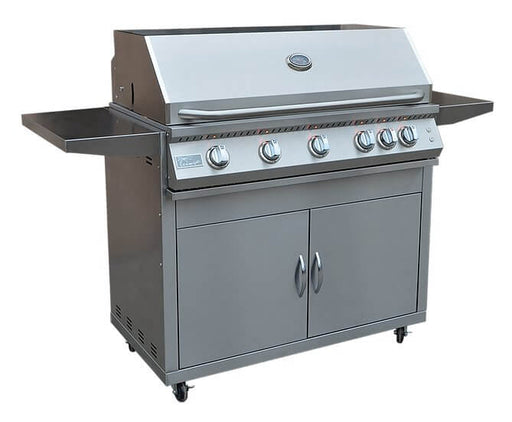 Professional 5 Burner 40 Inch Cart Model BBQ Grill With Lights & Locking Casters - The Pizza Oven Guru
