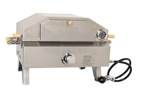 Stainless Steel Propane Pizza Oven with Foldable Legs 12,000 BTU - The Pizza Oven Guru